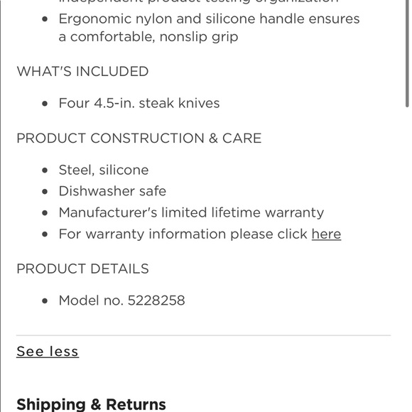 Retails for $58 4-piece steak knife set - Picture 4 of 9